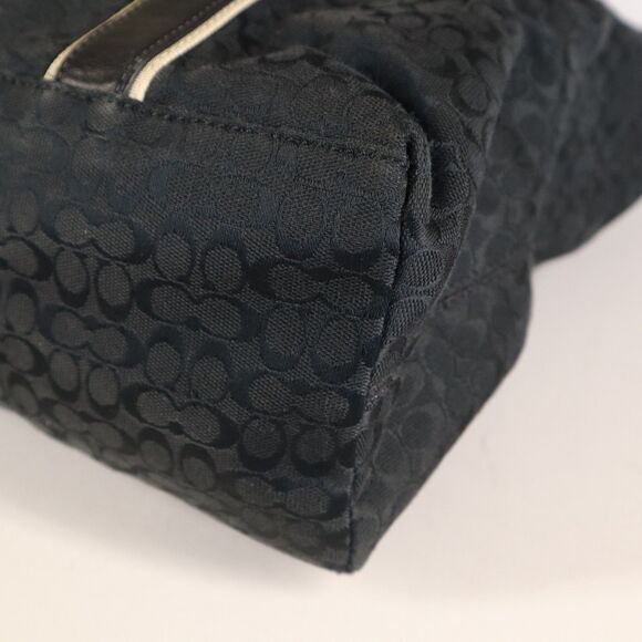 Coach D1069-F77142 Extra Large Signature Tote Bag Jacquard Canvas Zip Top Black - Picture 8 of 16